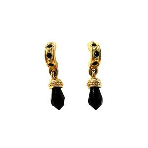 Swarovski Black Crystal Dangle Earrings